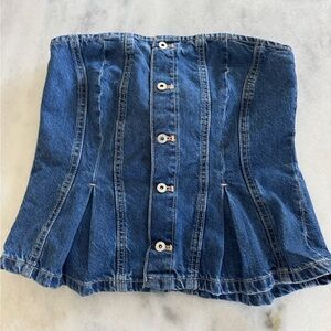 Zara Denim Top Size Small